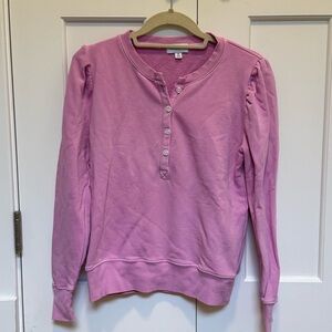 Evereve Roxy Puff Henley Sweatshirt